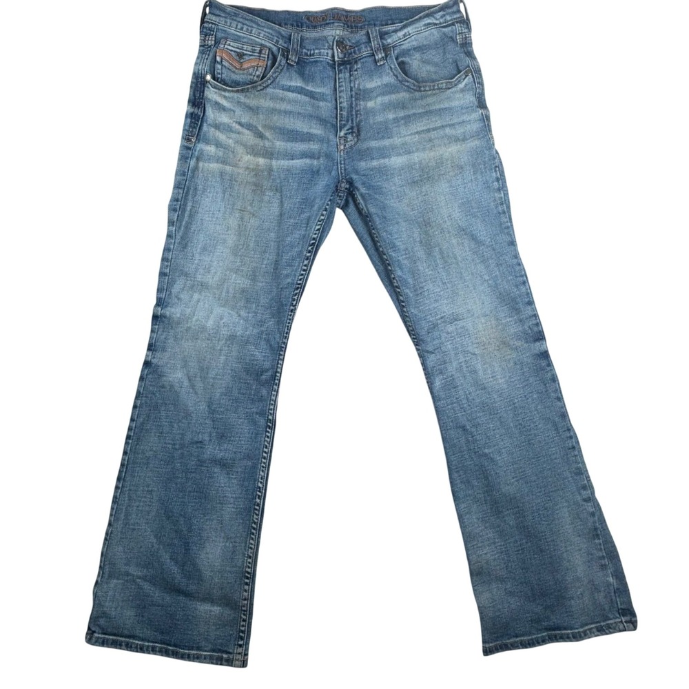 Cody James Jeans Mens 36x32 Bootcut Distressed Stretch Denim Thrashed Grunge
